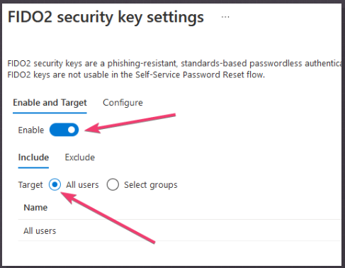 Passwordless authentication in Azure AD with Token2 FIDO2 keys
