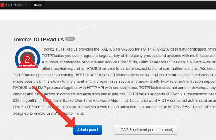 TOTPRadius - Installation and initial configuration