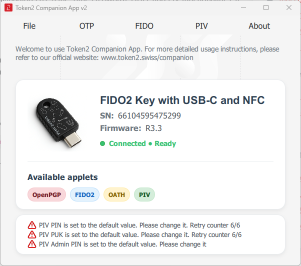 Device Information Screen